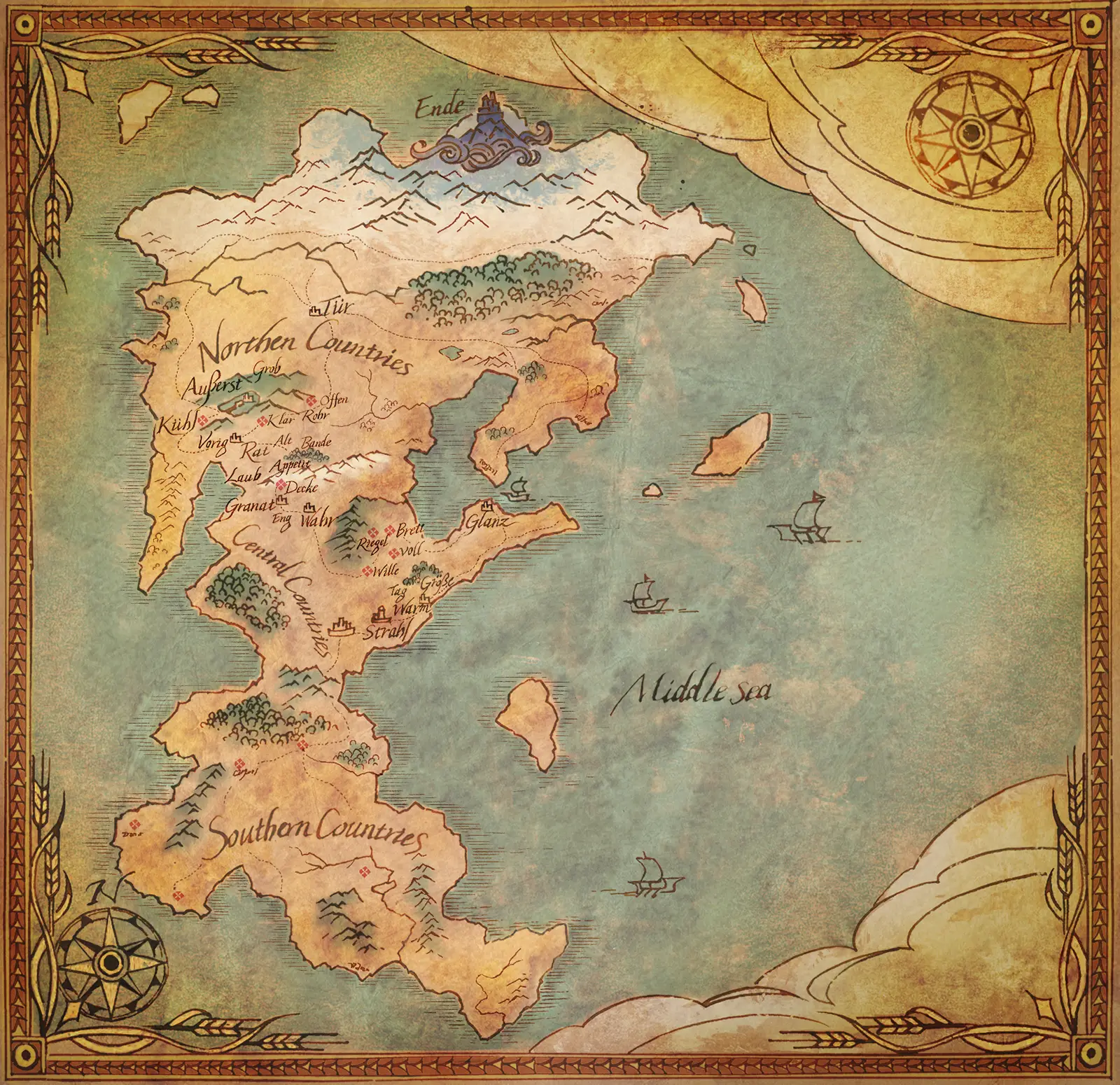 Frieren beyond journeys end season 1 map art seiko yoshioka