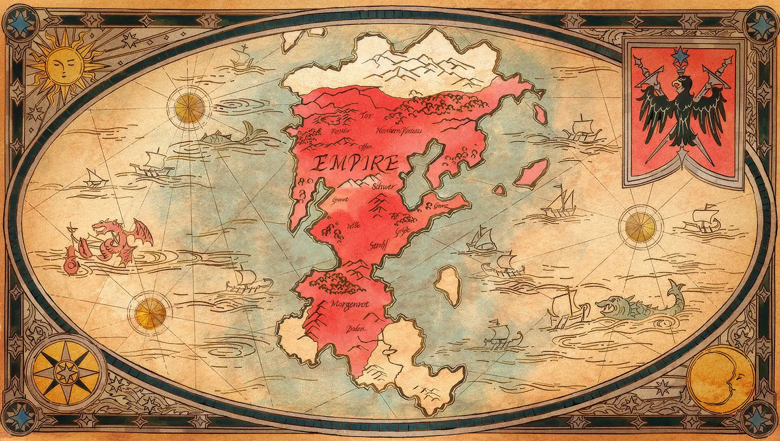 Frieren beyond journeys end season 1 map art seiko yoshioka