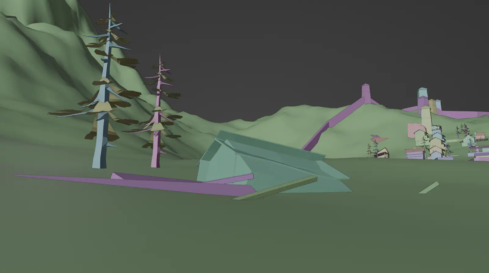 Frieren snow scene 3D