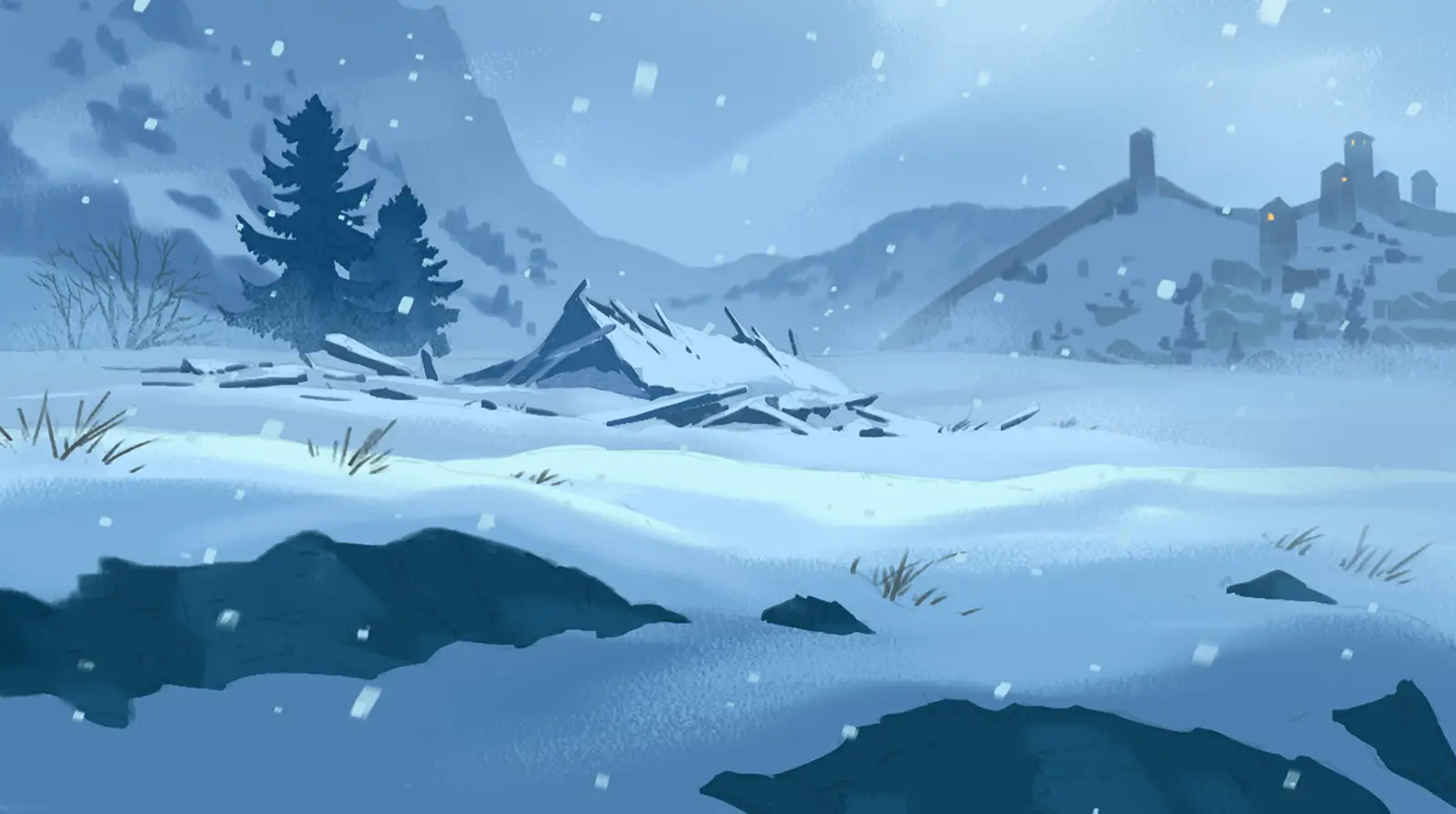 Frieren snow scene color